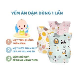 Yếm ăn cho bé dùng 1 lần